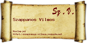 Szappanos Vilmos névjegykártya